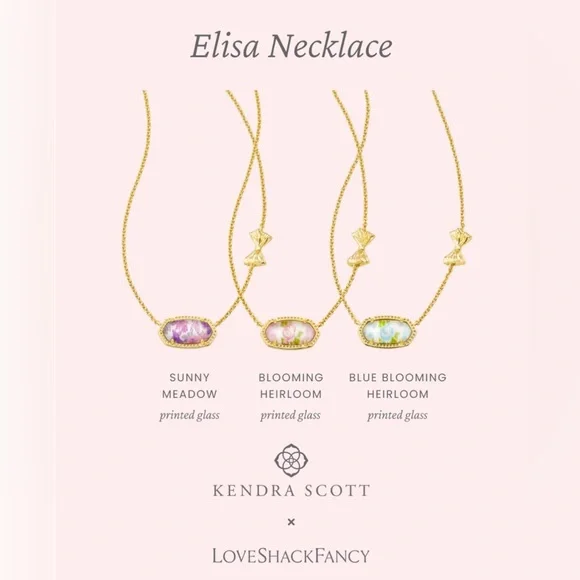 🎀KENDRA SCOTT x LOVESHACKFANCY Sunny Meadow Elisa Double Sided Necklace - Picture 7 of 9